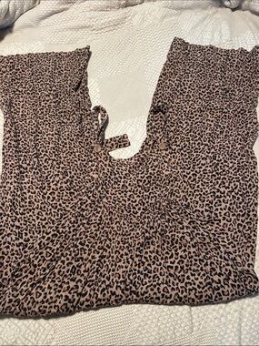 JODIFL Leopard Print jump suit  - Beige and Black